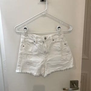 American Eagle White Jean Shorts
